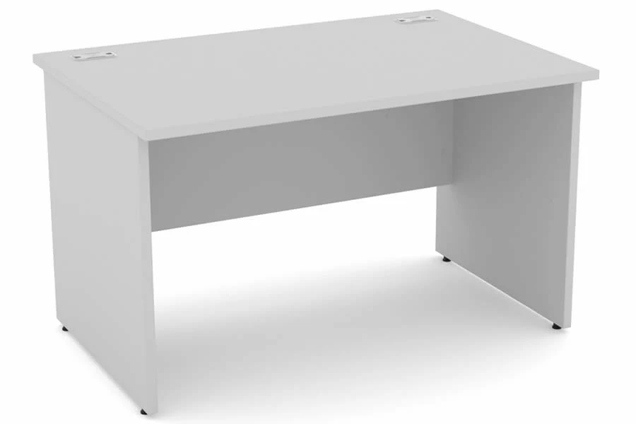 Cloud Grey Rectangular Panel Leg Desk 1 Cloud Grey Rectangular Panel Leg Desk