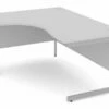 Cloud Grey Corner Cantilever Desk