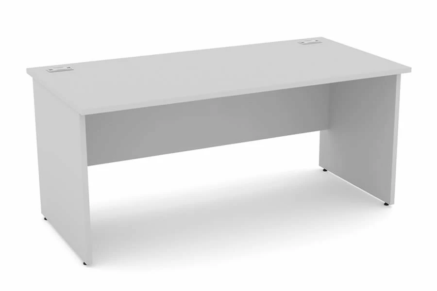 Cloud Grey Rectangular Panel Leg Desk 2 Cloud Grey Rectangular Panel Leg Desk - Image 2