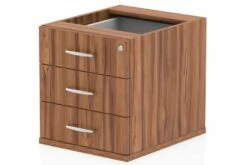 Nova Walnut Fixed Pedestal -CHAIR OFFICE Sales 3 drawer fixed ped walnut