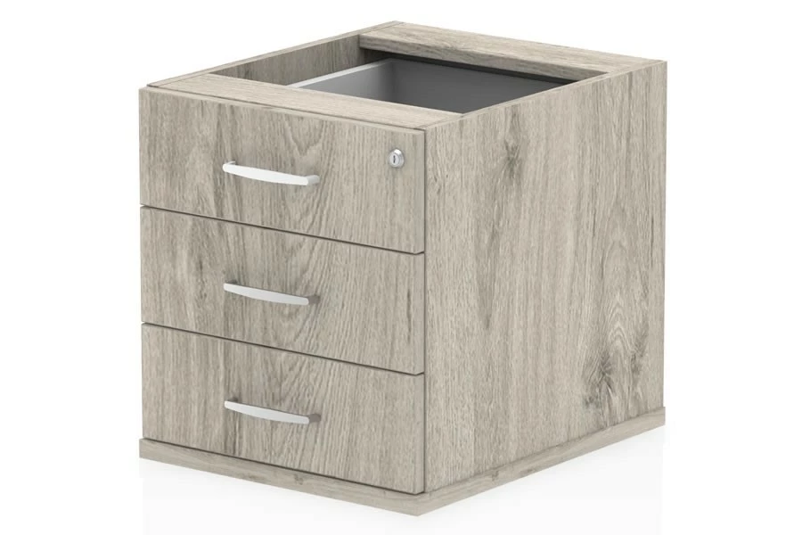 Gladstone Grey Oak Fixed Pedestal 1 Gladstone Grey Oak Fixed Pedestal