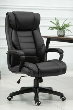 Marino Leather Office Chair -CHAIR OFFICE Sales 921 321v70bk marino black 5