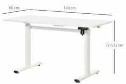 White Height Adjustable Standing Desk 11 White Height Adjustable Standing Desk -CHAIR OFFICE Sales adjustable white desk 3