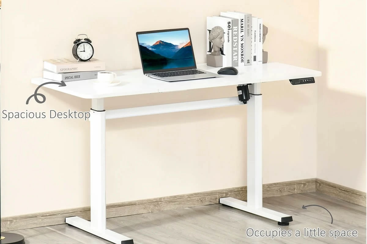 White Height Adjustable Standing Desk 4 White Height Adjustable Standing Desk - Image 4