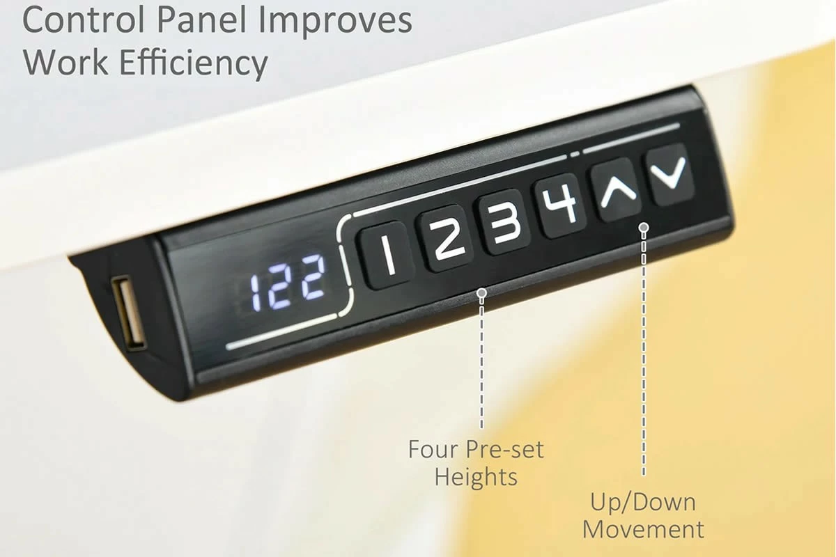 White Height Adjustable Standing Desk 6 White Height Adjustable Standing Desk - Image 6