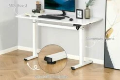 White Height Adjustable Standing Desk 15 White Height Adjustable Standing Desk -CHAIR OFFICE Sales adjustable white desk 7