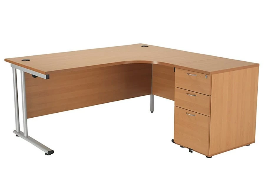 Kestral Corner Desk And Pedestal 1 Kestral Corner Desk And Pedestal