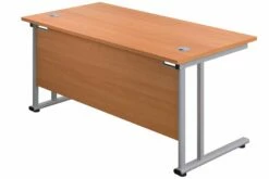 Kestral Rectangular Cantilever Desk 21 Kestral Rectangular Cantilever Desk -CHAIR OFFICE Sales beech top silver frame 1