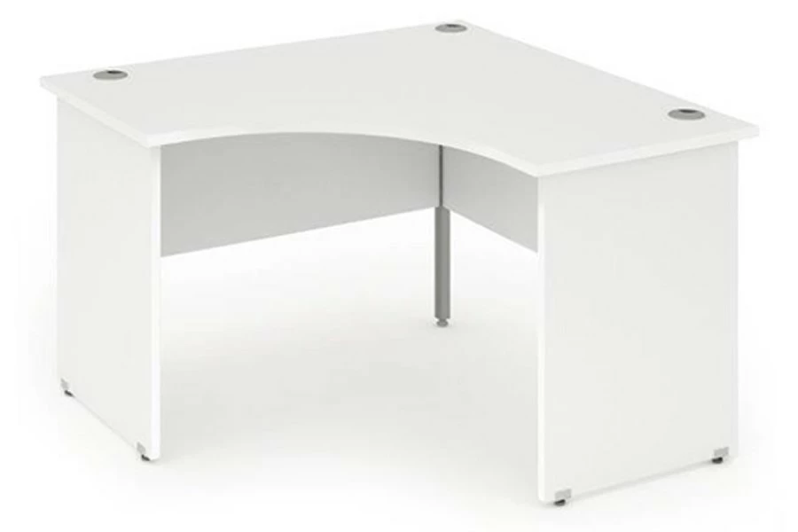 Polar White Corner Panel Leg Desk 1 Polar White Corner Panel Leg Desk