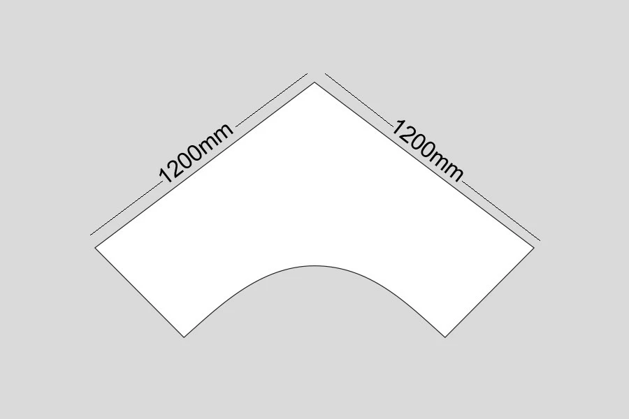 Polar White Corner Panel Leg Desk 2 Polar White Corner Panel Leg Desk - Image 2