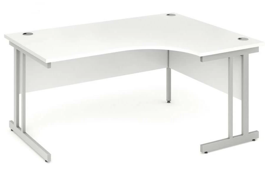 Polar White Cantilever Corner Desk 3 Polar White Cantilever Corner Desk - Image 3