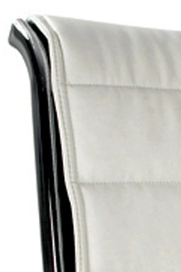 Carbis White Leather Visitor Chair 2 Carbis White Leather Visitor Chair - Image 2