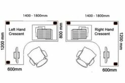 Harmony Walnut Corner Cantilever Desk 5 Harmony Walnut Corner Cantilever Desk -CHAIR OFFICE Sales crescent desk 1400 1800mm 3