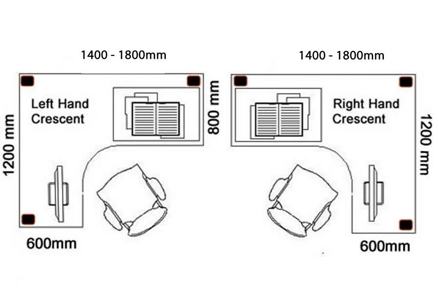 Harmony Walnut Corner Cantilever Desk 3 Harmony Walnut Corner Cantilever Desk - Image 3