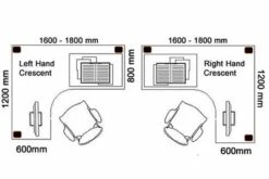 Gladstone Grey Oak Panel End Corner Desk 8 Gladstone Grey Oak Panel End Corner Desk -CHAIR OFFICE Sales crescent desk size 12