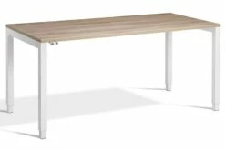 Crown Rectangular Height Adjustable Desk 20 Crown Rectangular Height Adjustable Desk -CHAIR OFFICE Sales crown white frame grey oak