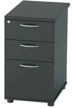 Nene Black Desk High Pedestal