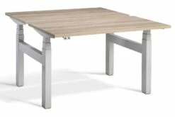 Duo Two Person Height Adjustable Desk 13 Duo Two Person Height Adjustable Desk -CHAIR OFFICE Sales duo silver frame grey nebraska oak