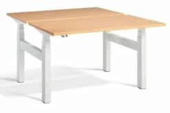 Duo Two Person Height Adjustable Desk 12 Duo Two Person Height Adjustable Desk -CHAIR OFFICE Sales duo white frame beech
