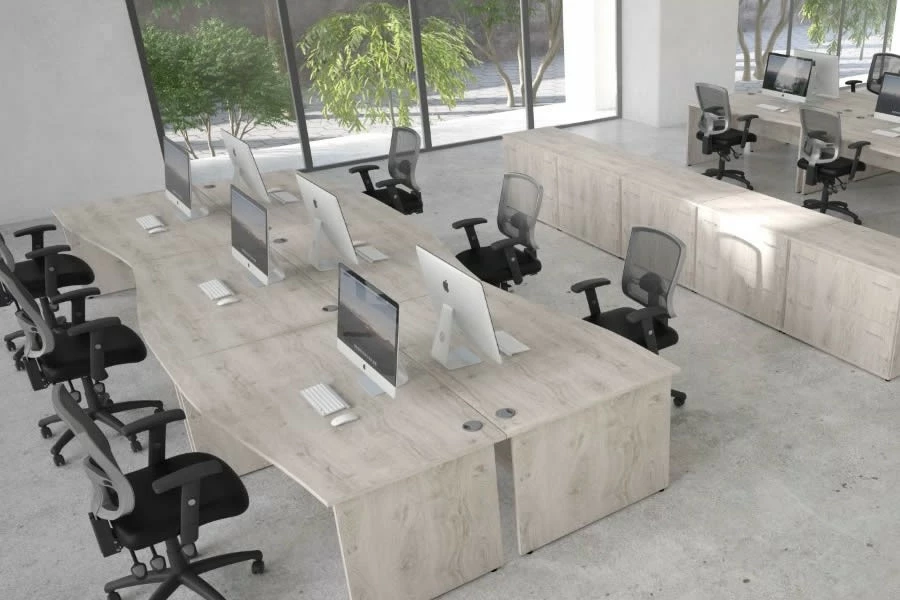 Gladstone Grey Oak Small Cantilever Desk 3 Gladstone Grey Oak Small Cantilever Desk - Image 3