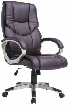 Ontario Leather Office Chair -CHAIR OFFICE Sales homcom high back pu leather office chair brown 1