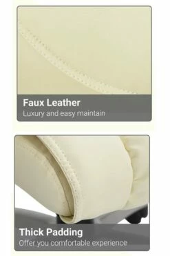 Ontario Leather Office Chair -CHAIR OFFICE Sales homcom high back pu leather office chair cream 8