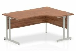 Nova Walnut Cantilever Corner Desk -CHAIR OFFICE Sales impulse cantilever crescent desk walnut right handed