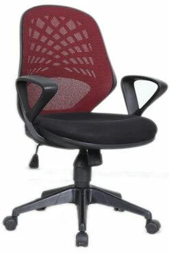 Spiral Mesh Back Office Chair -CHAIR OFFICE Sales maine red 1