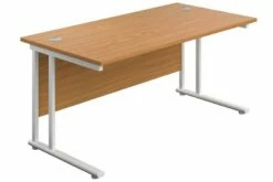 Kestral Rectangular Cantilever Desk 14 Kestral Rectangular Cantilever Desk -CHAIR OFFICE Sales oak top white frame 3