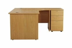 Kestral Corner Panel Desk And Pedestal -CHAIR OFFICE Sales opr1612cwsrpplustesdhp3ok side