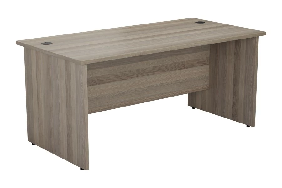 Kestral Grey Oak Rectangular Panel Desk 2 Kestral Grey Oak Rectangular Panel Desk - Image 2