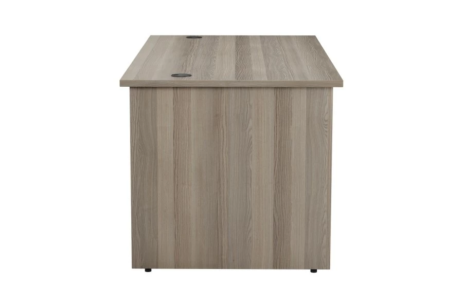Kestral Grey Oak Rectangular Panel Desk 4 Kestral Grey Oak Rectangular Panel Desk - Image 4