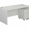 Kestral White Panel Promo Desk And Pedestal