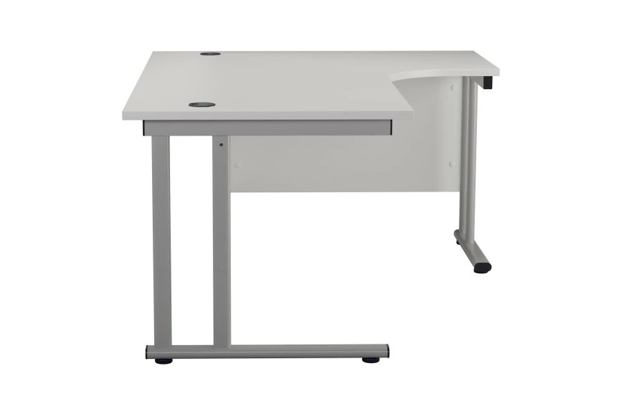 Kestral White Cantilever Corner Workstation 4 Kestral White Cantilever Corner Workstation - Image 4