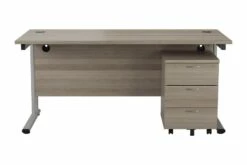 Kestral Grey Oak Promo Desk And Pedestal 7 Kestral Grey Oak Promo Desk And Pedestal -CHAIR OFFICE Sales ost1680recclplustesmp3go front
