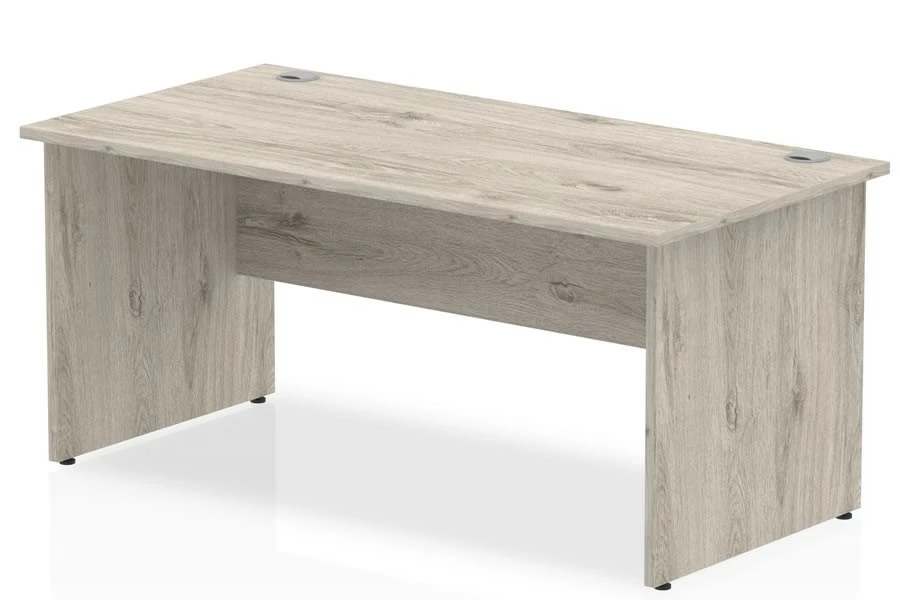 Gladstone Grey Oak Rectangular Panel End Desk 1 Gladstone Grey Oak Rectangular Panel End Desk