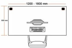 Avon White Rectangular Cantilever Desk 6 Avon White Rectangular Cantilever Desk -CHAIR OFFICE Sales rectangular desk size 7