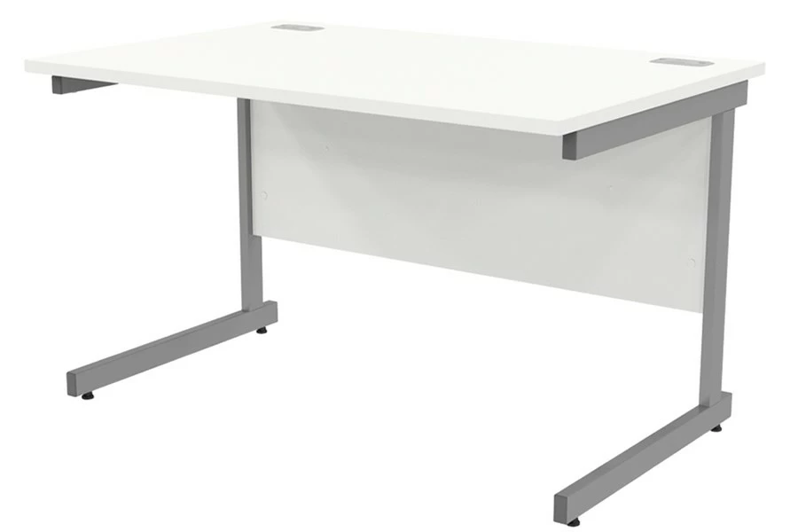 Avon White Rectangular Cantilever Desk 2 Avon White Rectangular Cantilever Desk - Image 2