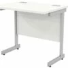 Avon White Rectangular Cantilever Desk