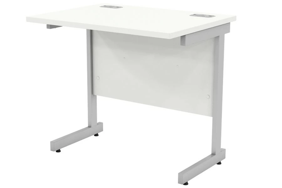 Avon White Rectangular Cantilever Desk 1 Avon White Rectangular Cantilever Desk