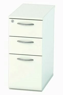 Avon White Narrow Under Desk Pedestal