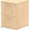 Solar Maple 2 Drawer Filing Cabinet