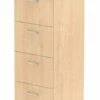 Solar Maple 4 Drawer Filing Cabinet