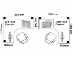 Kestral Black Cantilever Corner Workstation -CHAIR OFFICE Sales tc kestral black corner l shaped desk 1