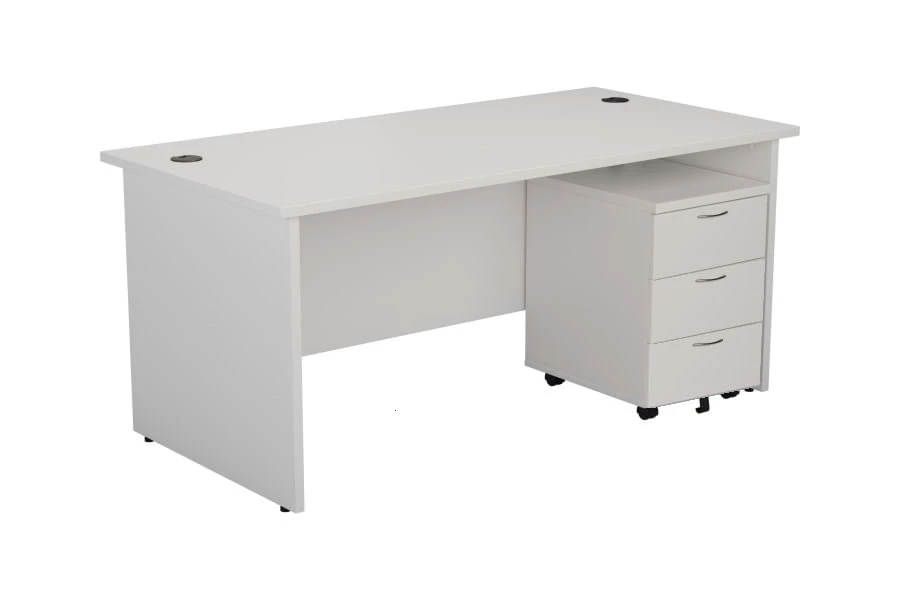 Kestral White Panel Promo Desk And Pedestal 2 Kestral White Panel Promo Desk And Pedestal - Image 2