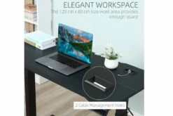 Black Height Adjustable Standing Desk -CHAIR OFFICE Sales vinsetto 120 cm x 60 cm electric height adjustable standing desk 6