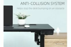 Black Height Adjustable Standing Desk -CHAIR OFFICE Sales vinsetto 120 cm x 60 cm electric height adjustable standing desk 7