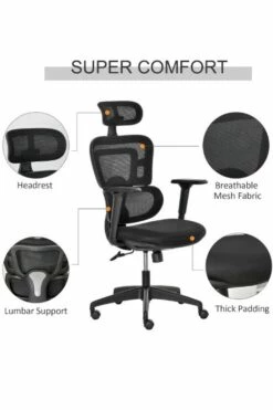 Wave Ergonomic Mesh Office Chair -CHAIR OFFICE Sales wave 6