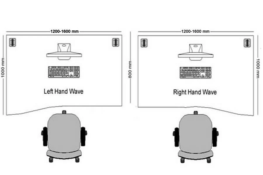 Harmony Walnut Wave Cantilever Desk 5 Harmony Walnut Wave Cantilever Desk - Image 5
