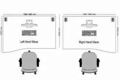Thames Wave Cantilever Desk -CHAIR OFFICE Sales wave desk size 2